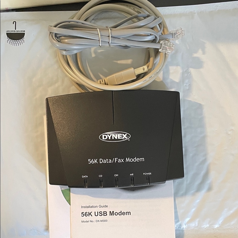 Black 56K USB Data/Fax Modem